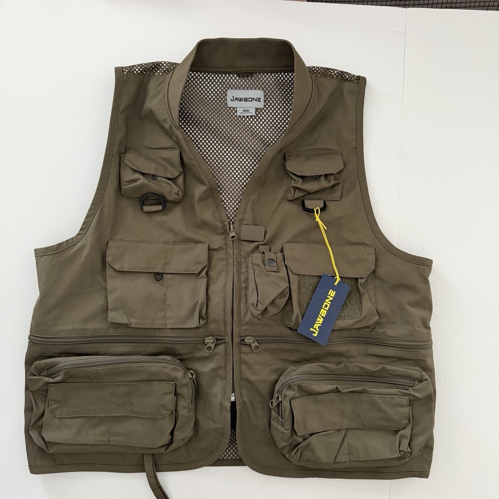 Jawbone Fishing Vest Medium New With Tags multi pocket 1654